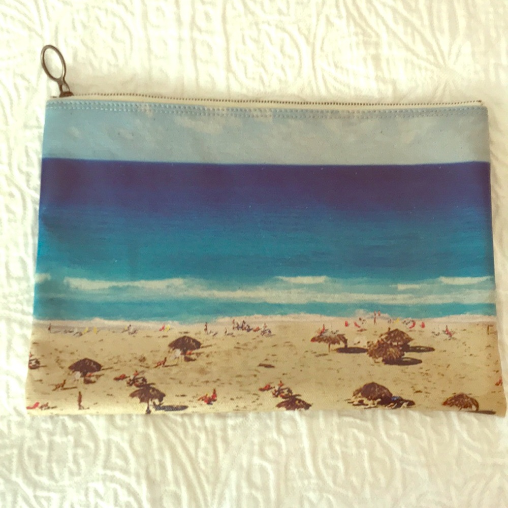 Beach Scene Large Clutch